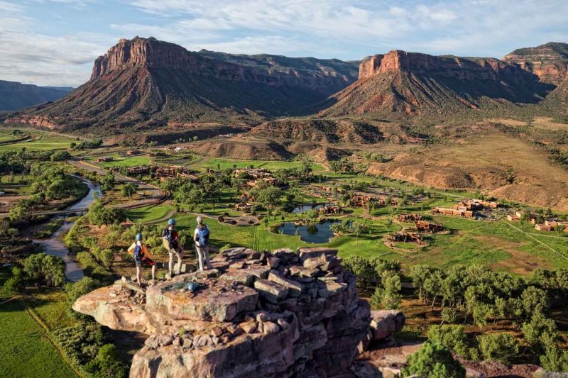 Social distancing resort, Gateway Canyons, Colorado