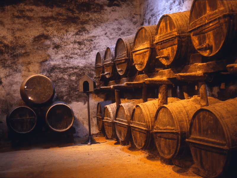 wine barrels