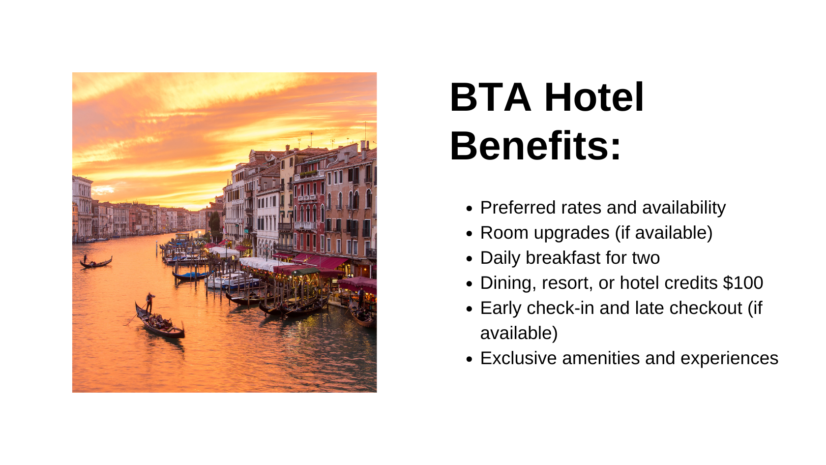 BTA Hotel Benefits